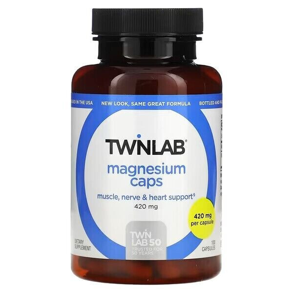 Twinlab Magnesium Caps muscle, nerve & heart support 420 mg 100 Capsules