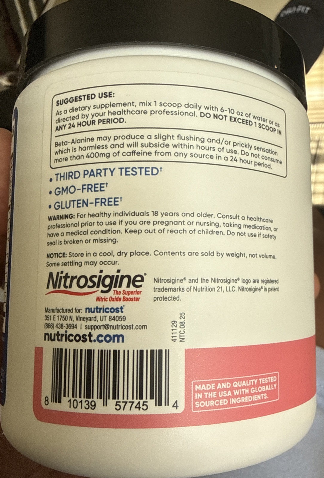 Nutricost Pre-Workout Complex Powder (Watermelon Candy) 30 Servings