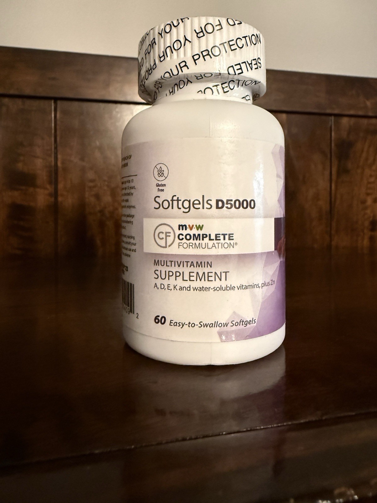 MVW Complete Formulation D5000 Softgels Multivitamins W/ Zinc 60 Count Ex 08/28