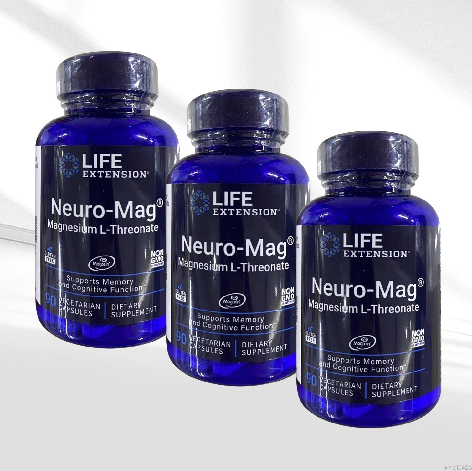 3 PACK Neuro-Mag Magnesium L-Threonate from 2000 mg Magtein Life Extension BEST+