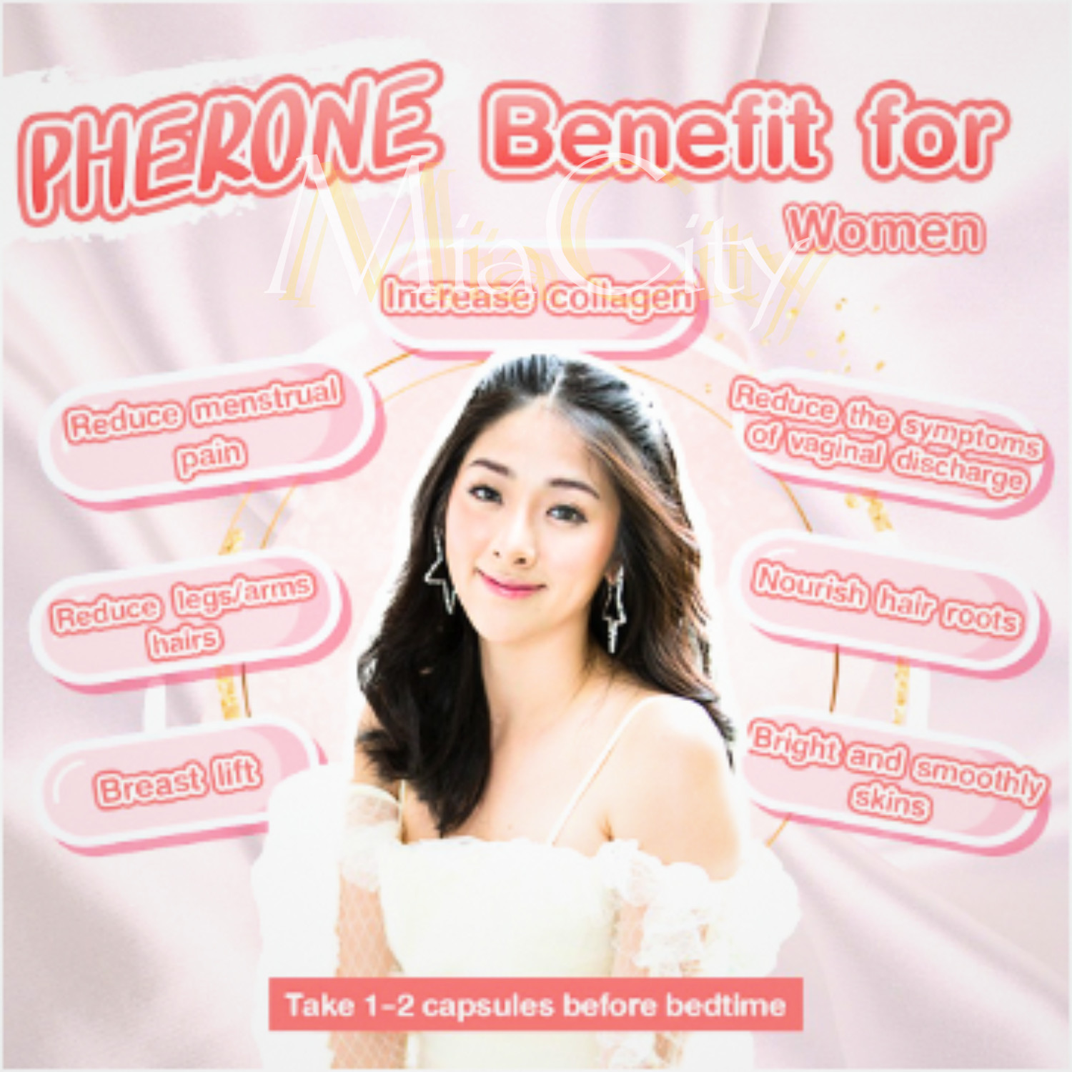 PHERONE PLUS Dietary Supplements Female Collagen Antioxidant Vitamin Skin Food