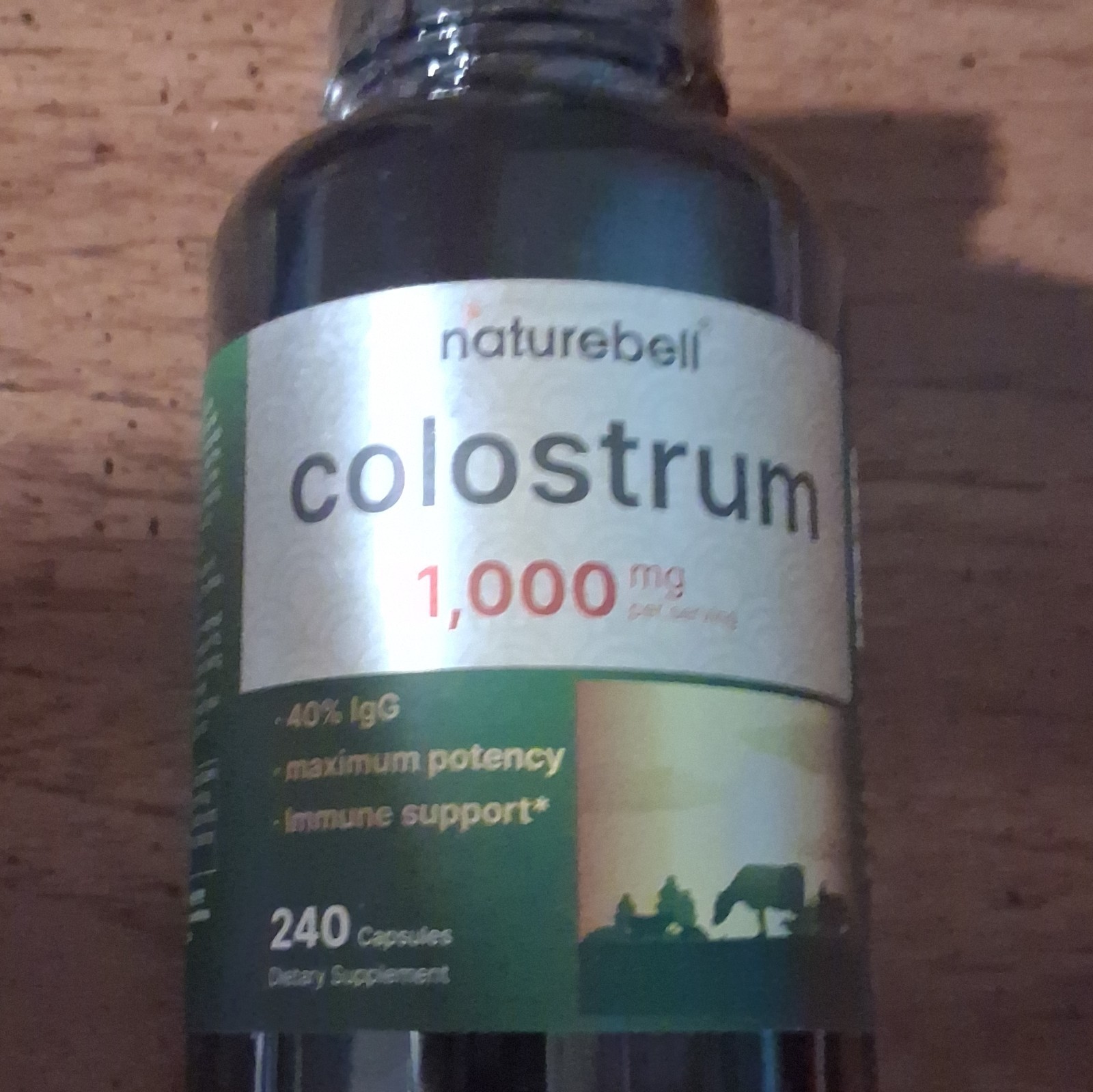 NatureBell Colostrum 1000mg Immune Support Capsules 240ct Gluten-Free GMO