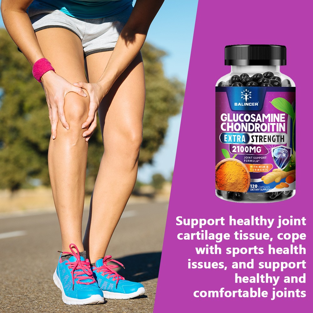 Triple Strength Glucosamine Chondroitin MSM Turmeric Joint Support 120 Capsules