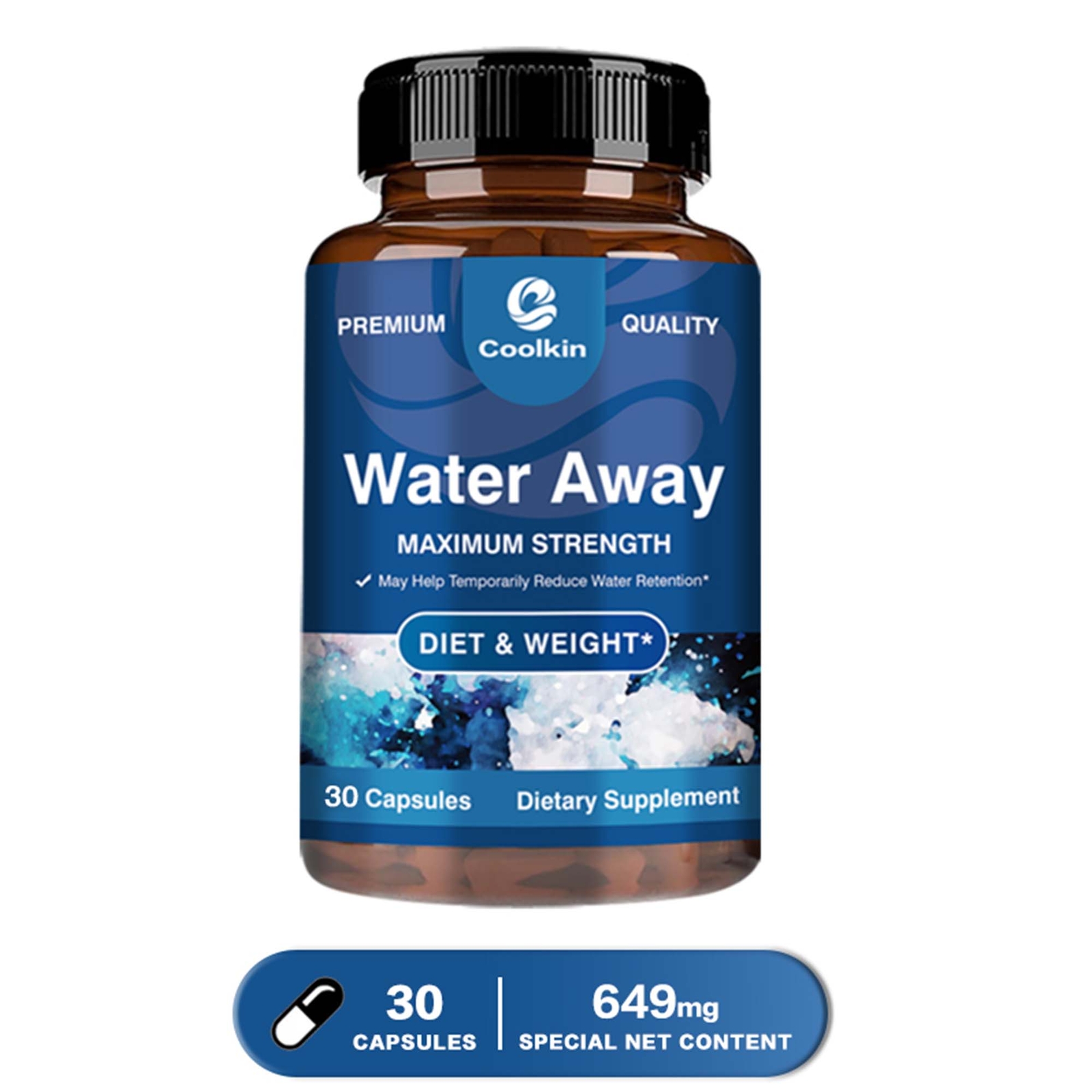 Water Away 649mg-Fast Bloating & Swelling Relief Natural Diuretic,Immune Support