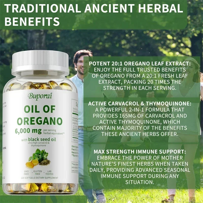 Oil of Oregano 120pcs – Improves Digestion Health, Balances Intestinal Flora