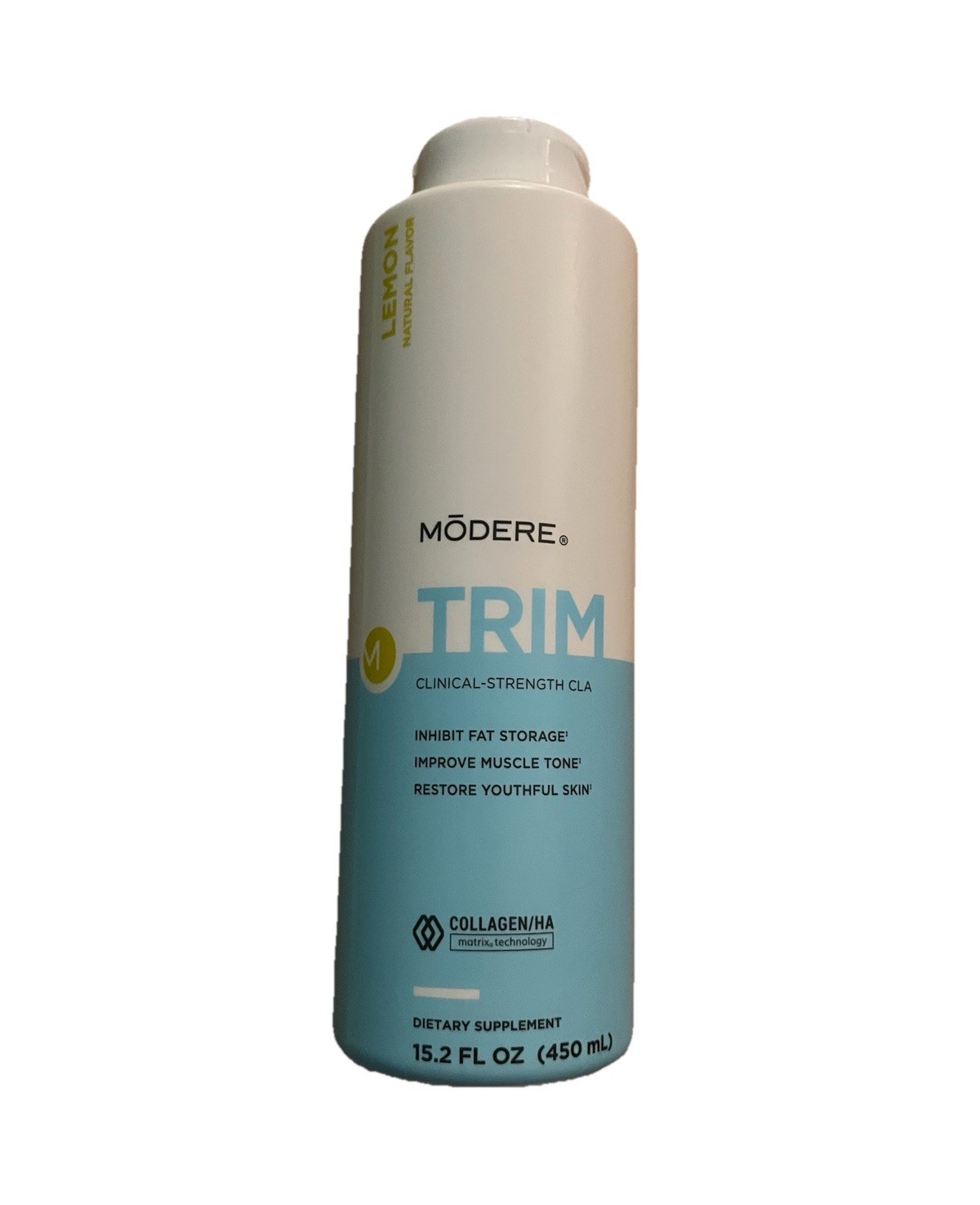 Modere Trim Liquid CLA Collagen/HA Lemon 15.2 fl oz Sugar-Free Non-GMO