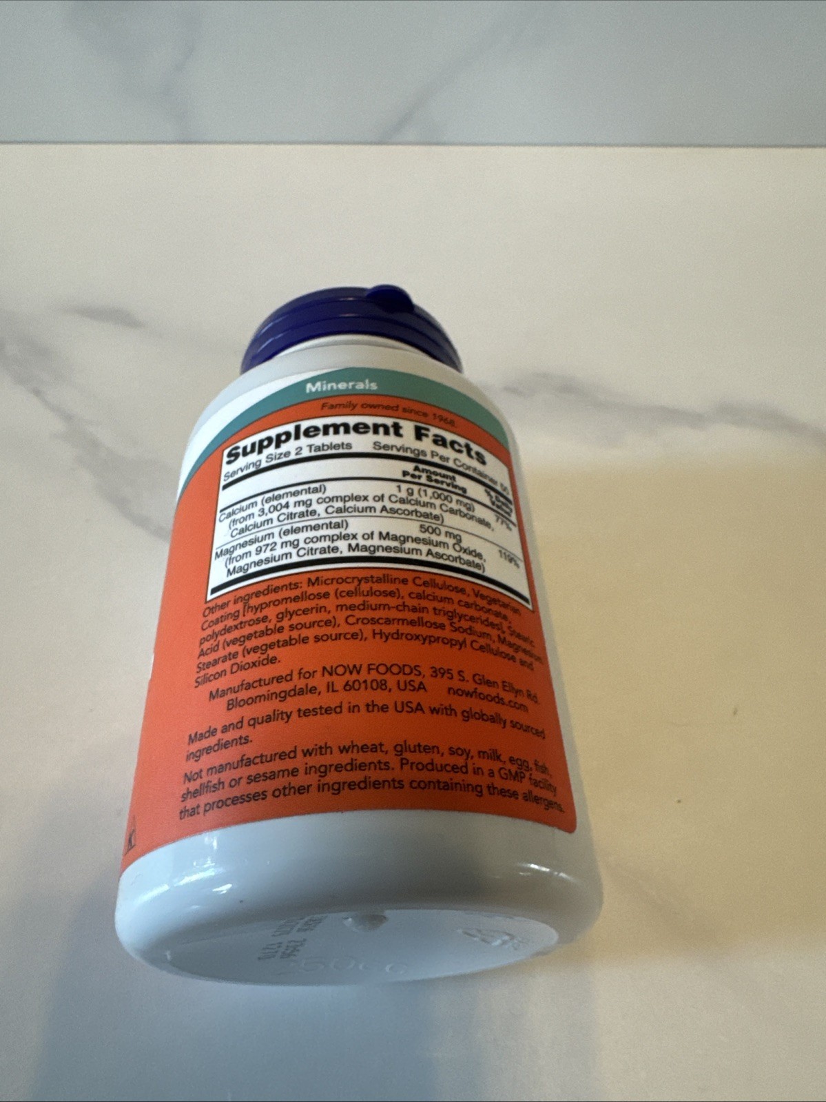 NOW FOODS Calcium & Magnesium 100 Tablets Bone Health 2:1 Ratio Exp 11/2029 New