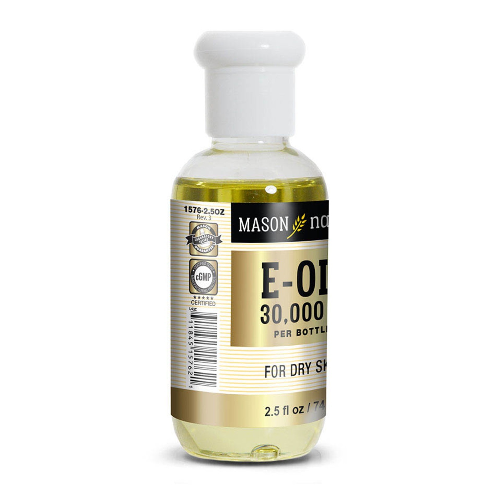 Mason Natural Vitamin E Oil 30,000 IU, Moisturizing Oil for Skin, 2.5 oz