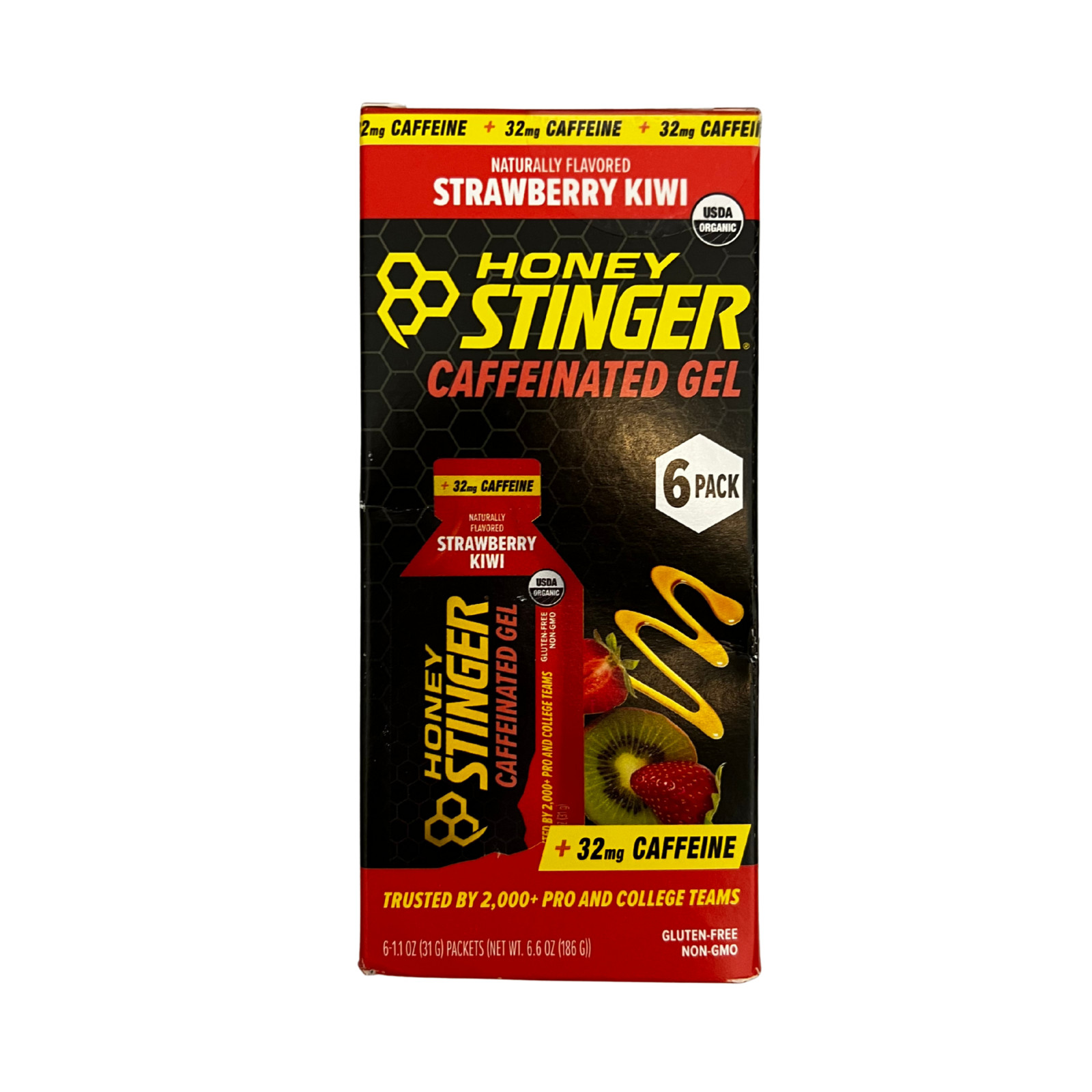 LOT of 3 Honey Stinger Caffeinated Gel 32MG + Energy Chews + Energy Gel Gold