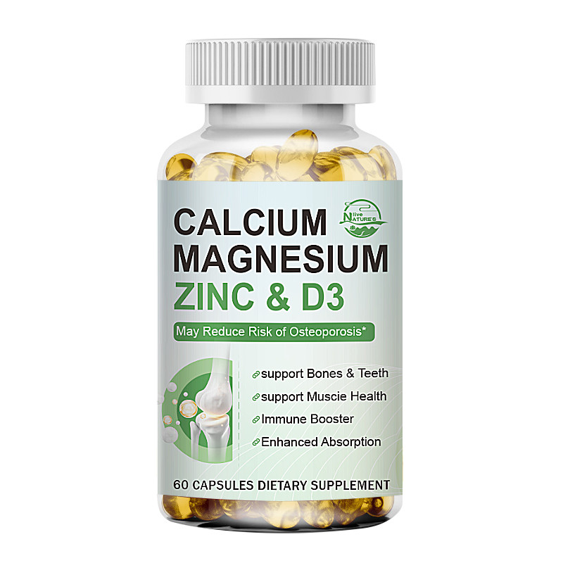 Calcium Magnesium Zinc with Vitamin D3 Strong For Bone Health Muscle Improvement