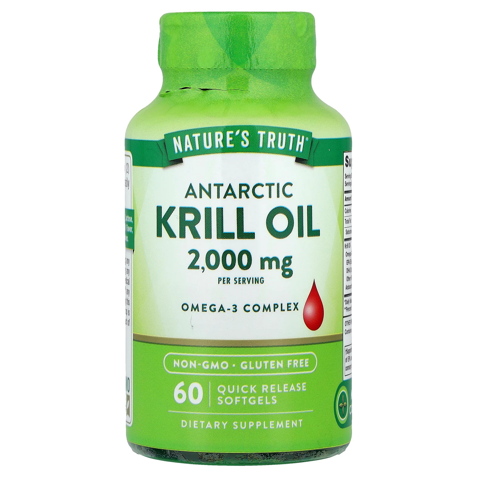 2 X Nature’s Truth, Antarctic Krill Oil, 60 Quick Release Softgels (1,000 mg pe