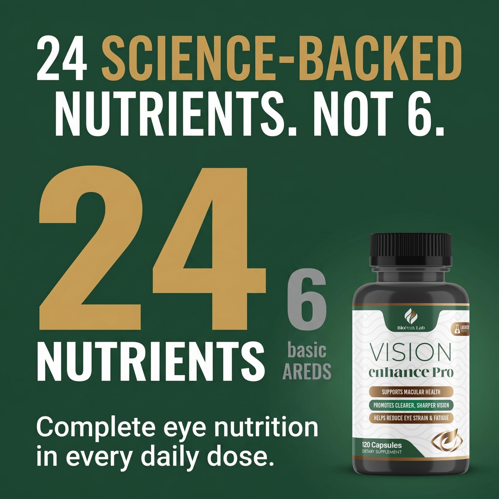 Vision Enhance Pro Eye Wellness Supplement 120 Count (Pack of 1)