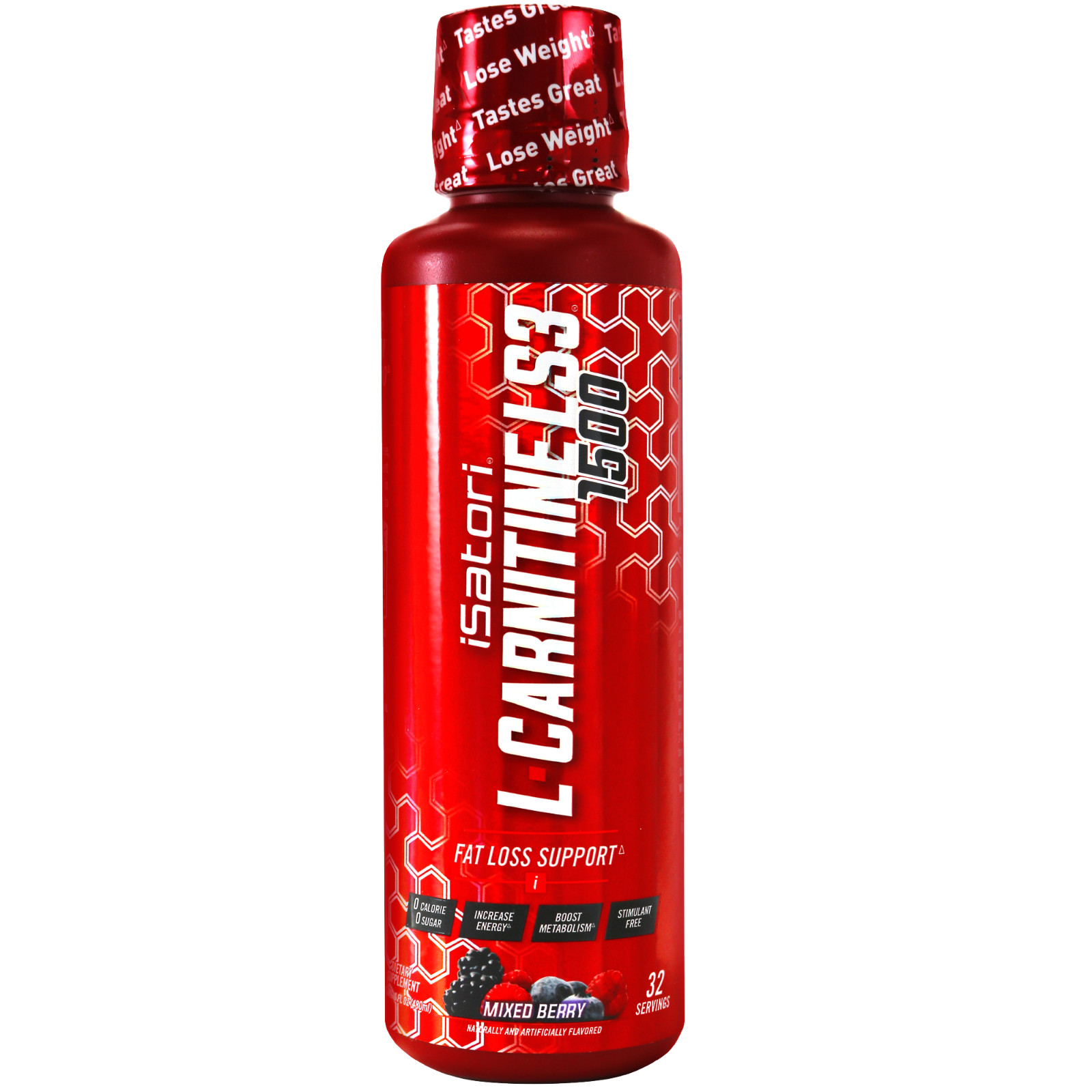 L-CARNITINE LS3 1500 Fat Loss-Metabolism Activator – Mixed Berry (32 Servings)