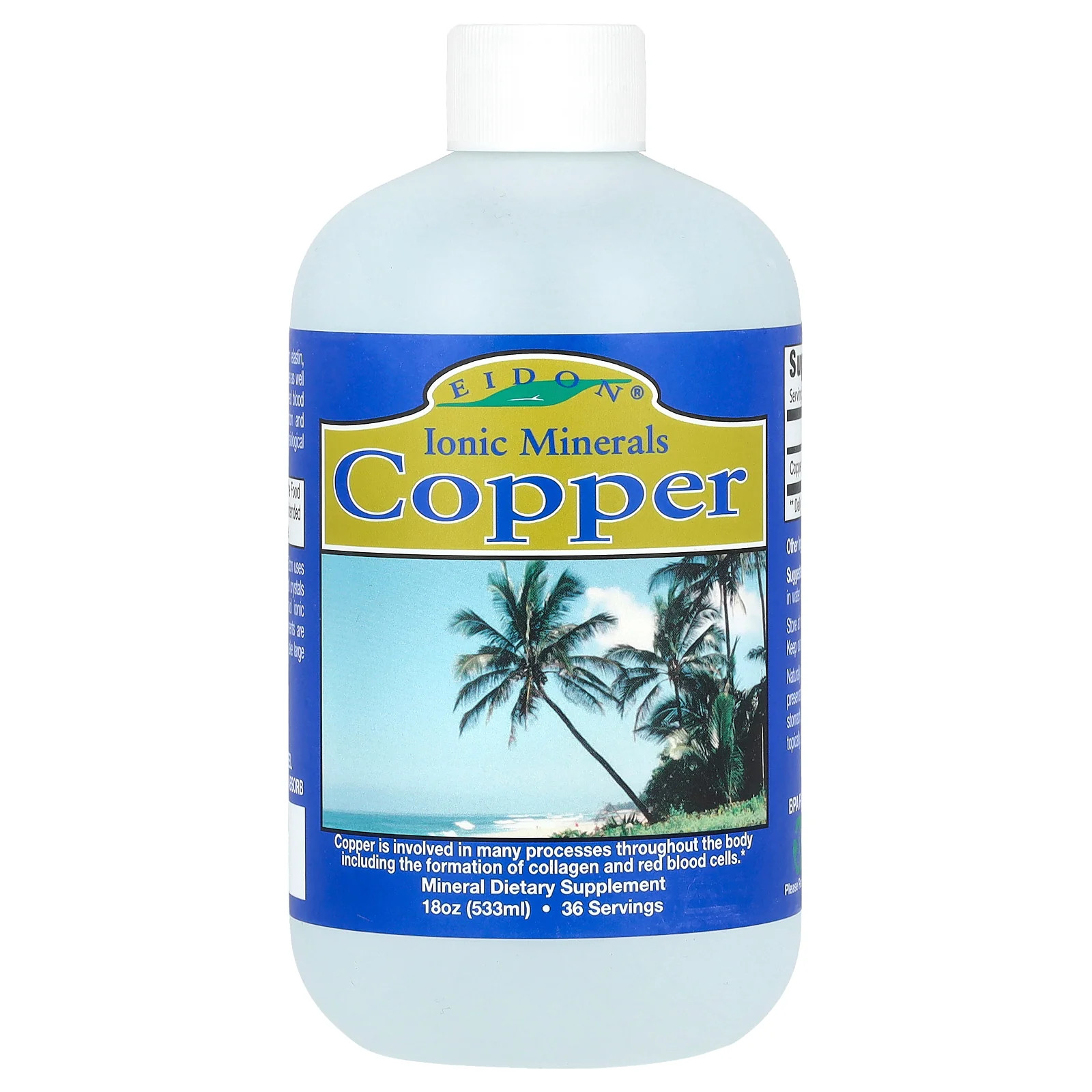 2 X Eidon Ionic Minerals, Copper, 18 oz (533 ml)