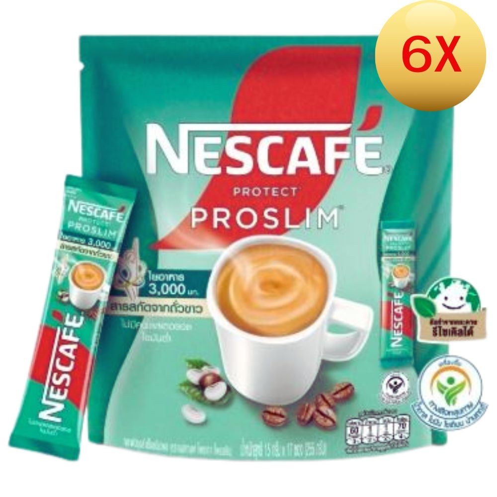 6X Nescafe Protect Proslim 3in1 Coffee High Fiber Low Fat Instant Mix