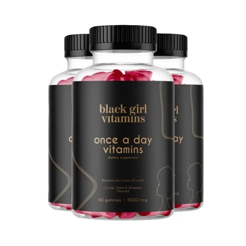 3-Pack Black Girl Vitamins Once A Day – Daily Multivitamin for Women -180Gummies