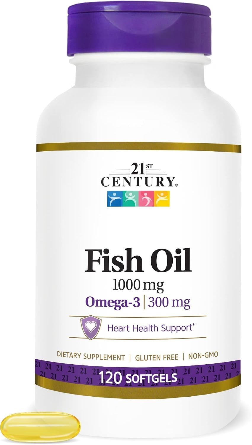 Cholesterol Management Fish Oil 1000 mg Softgels – 120 Easy-to-Swallow Caps