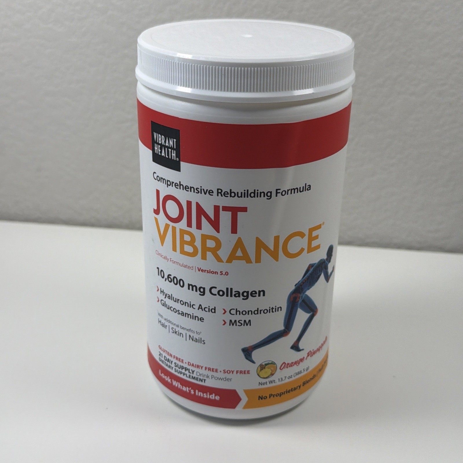 Vibrant Health Joint Vibrance 10,600 mg Collagen Orange Pineapple 13.7 oz 06/29