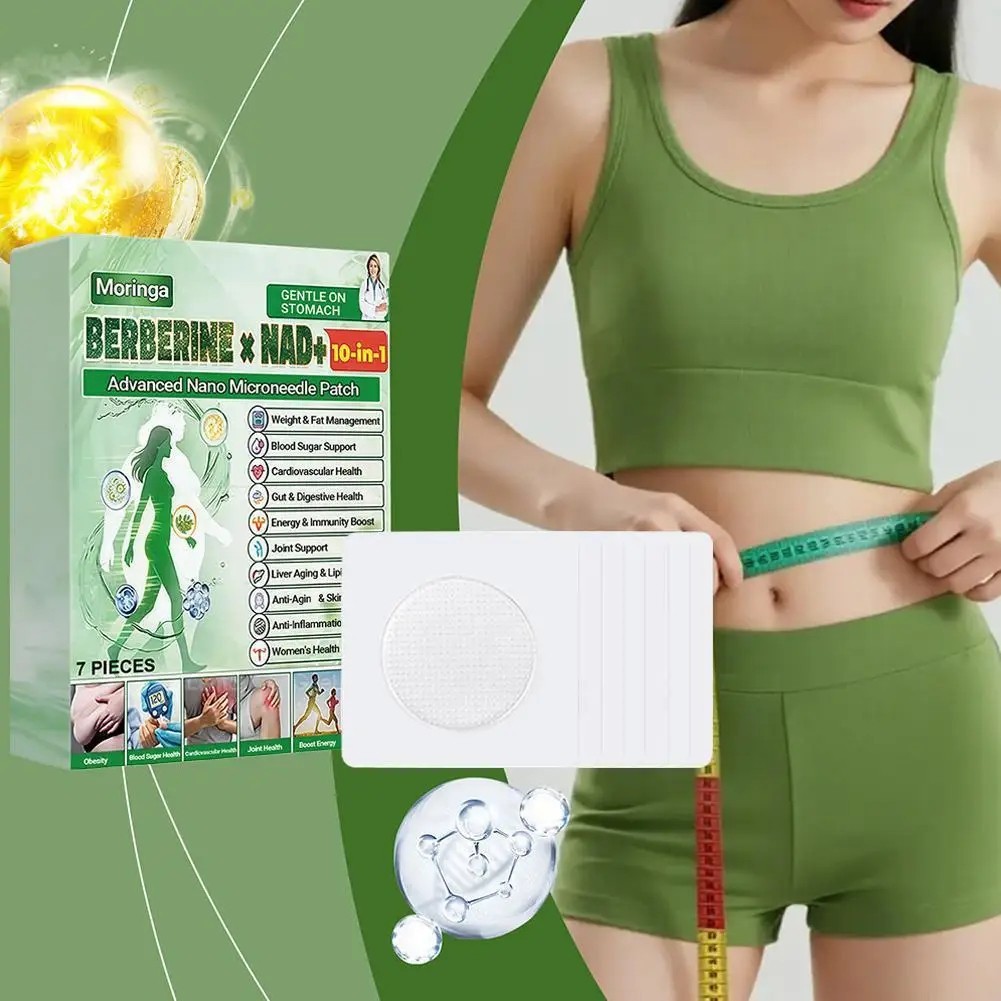 50%OFF Moringa Berberine x NAD+ 10-in-1 Advanced Nano Microneedle Patches 3boxes