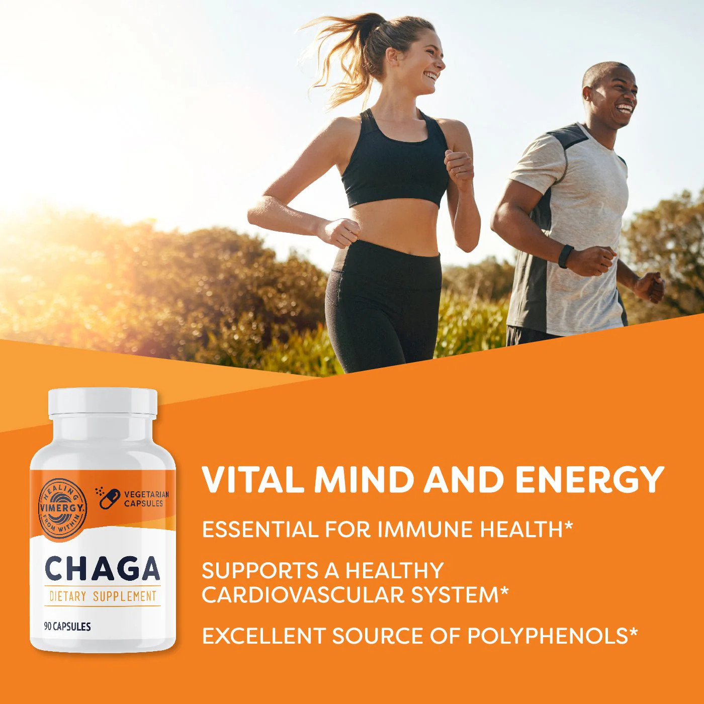 Vimergy Chaga Mushroom Capsules, 30 Servings – Real Mushroom Herbal Supplement