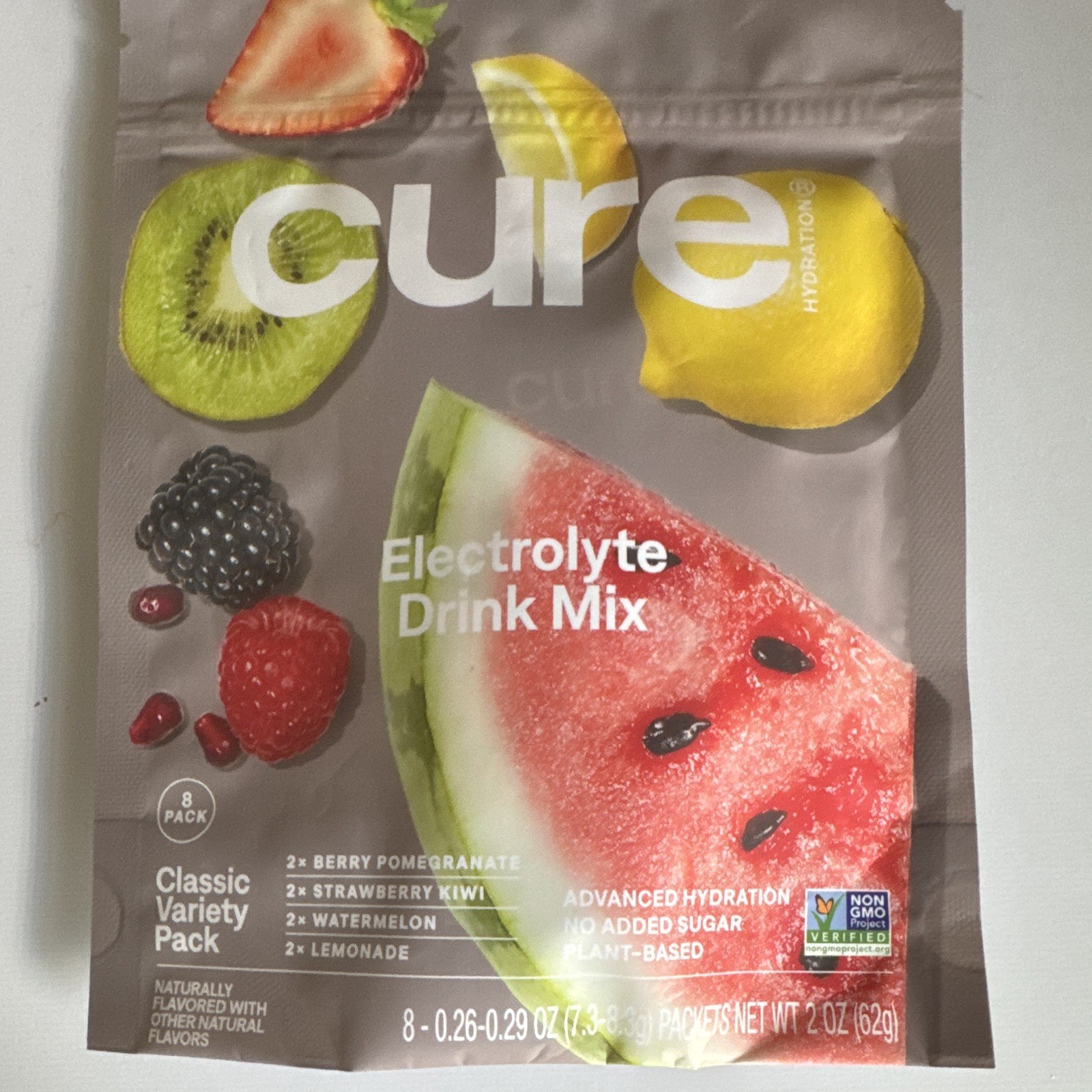 Cure Hydration Electrolyte Drink Mix Classic Variety Pack 8 Packs 2 oz (62g)