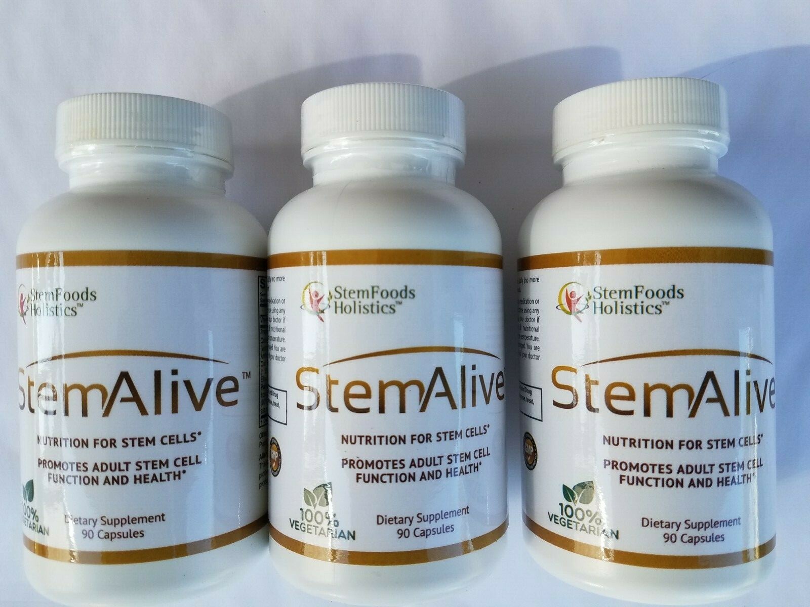 3 STEM ALIVE Stem Food Holistics CELULAS MADRE 90 caps each EXP 07/2025 New