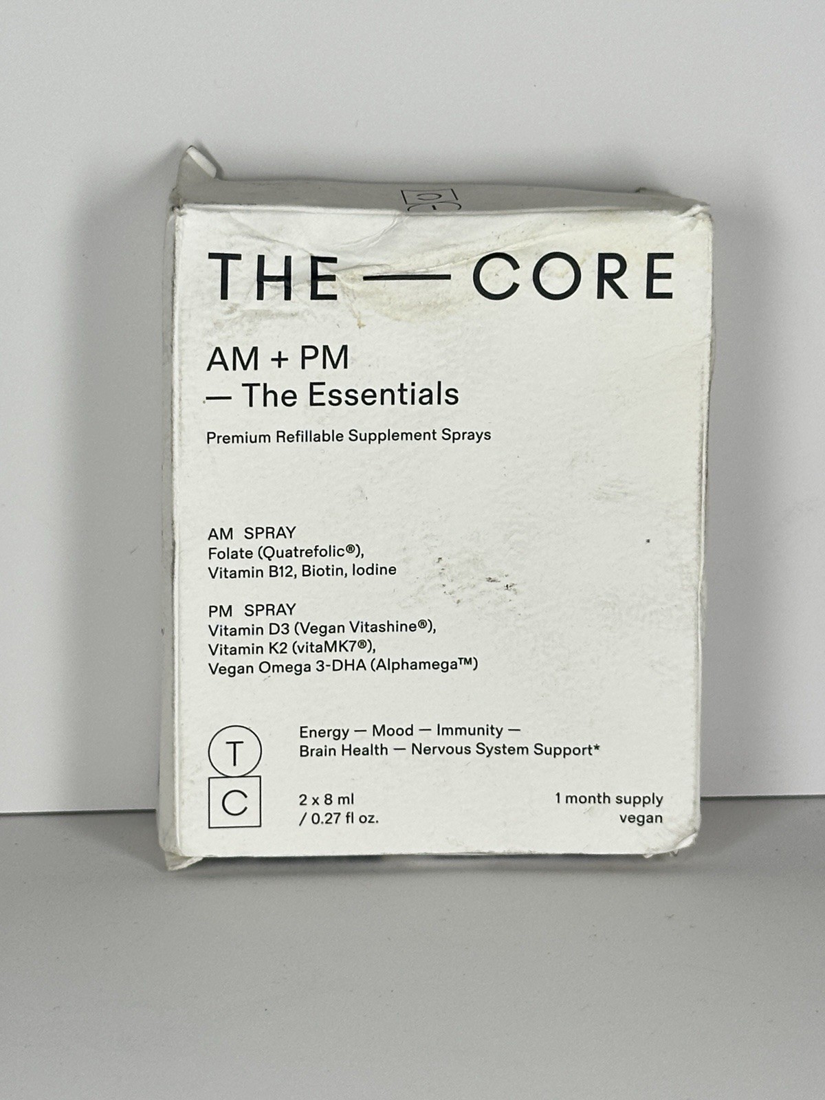THE CORE AM+PM – The Essentials Supplement Spray – New – Expiration 12/2025