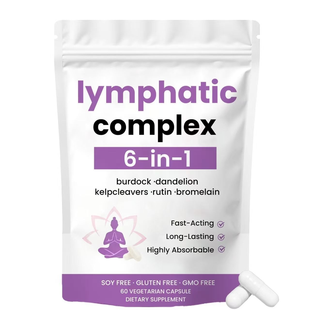 Lymphatic Complex 6-in-1 Vegetarian Dietary Supplement 60 Capsules