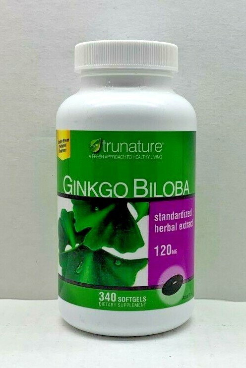 trunature GINKGO BILOBA 120mg, 340 softgels *** Support Memory ***