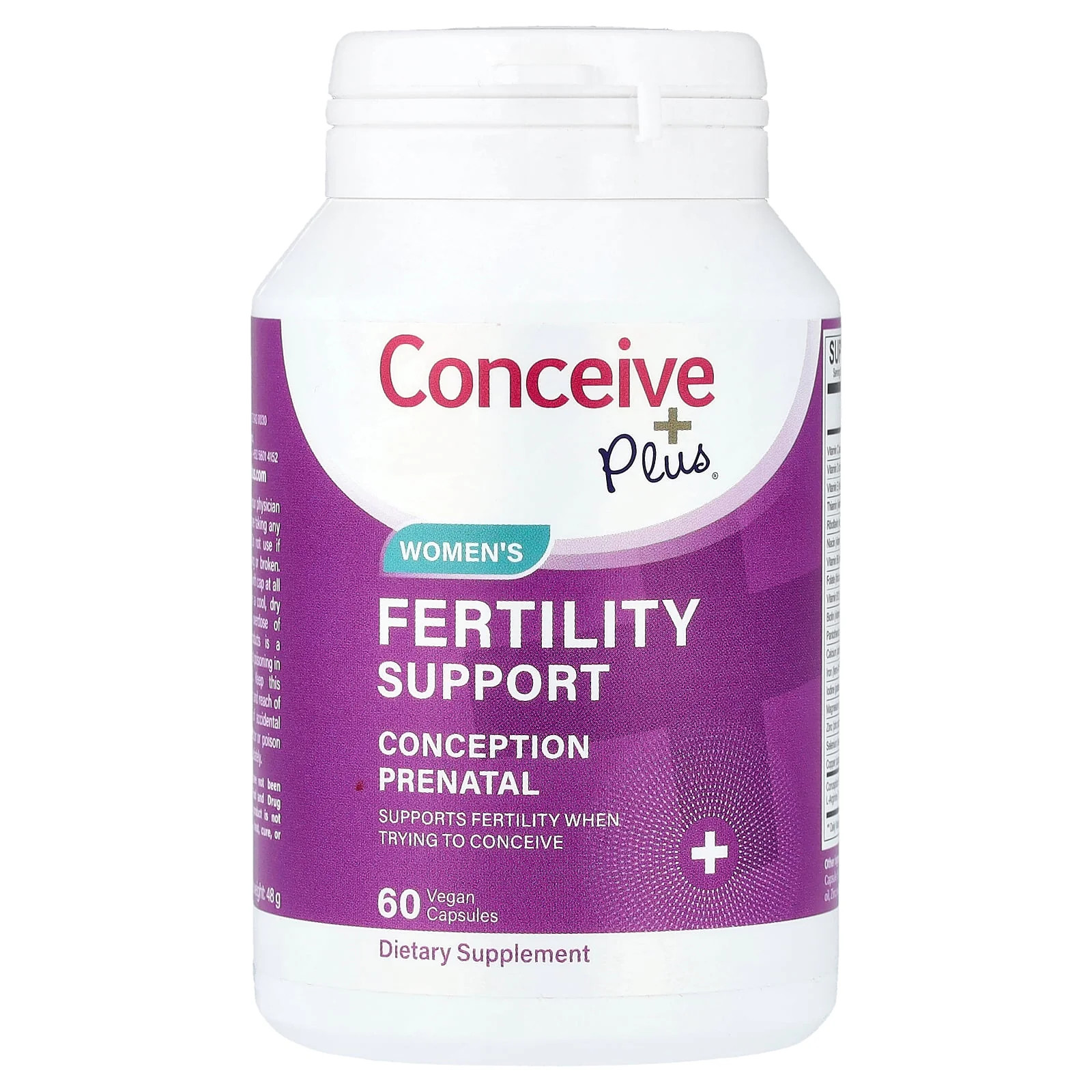 2 X Conceive Plus, Women’s Fertility Support, 60 Vegan Capsules