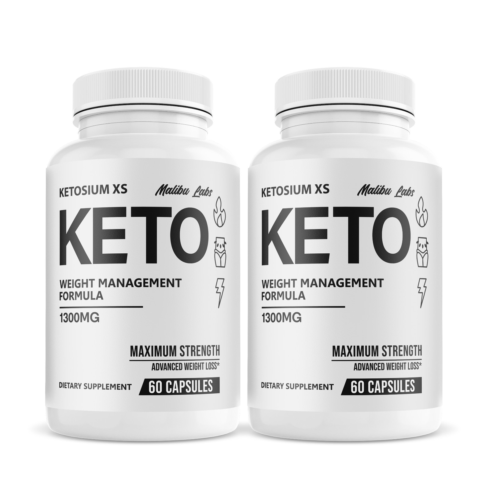Ketosium XS, Advanced Formula, Made in The USA, (2 Bottle Pack), 60 Day Supply