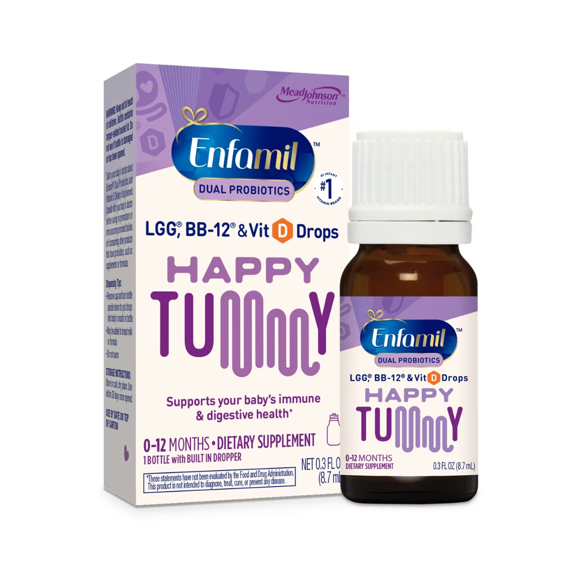 Enfamil Dual Probiotic Infant Daily Drops 0.3oz Immune Digestive Support