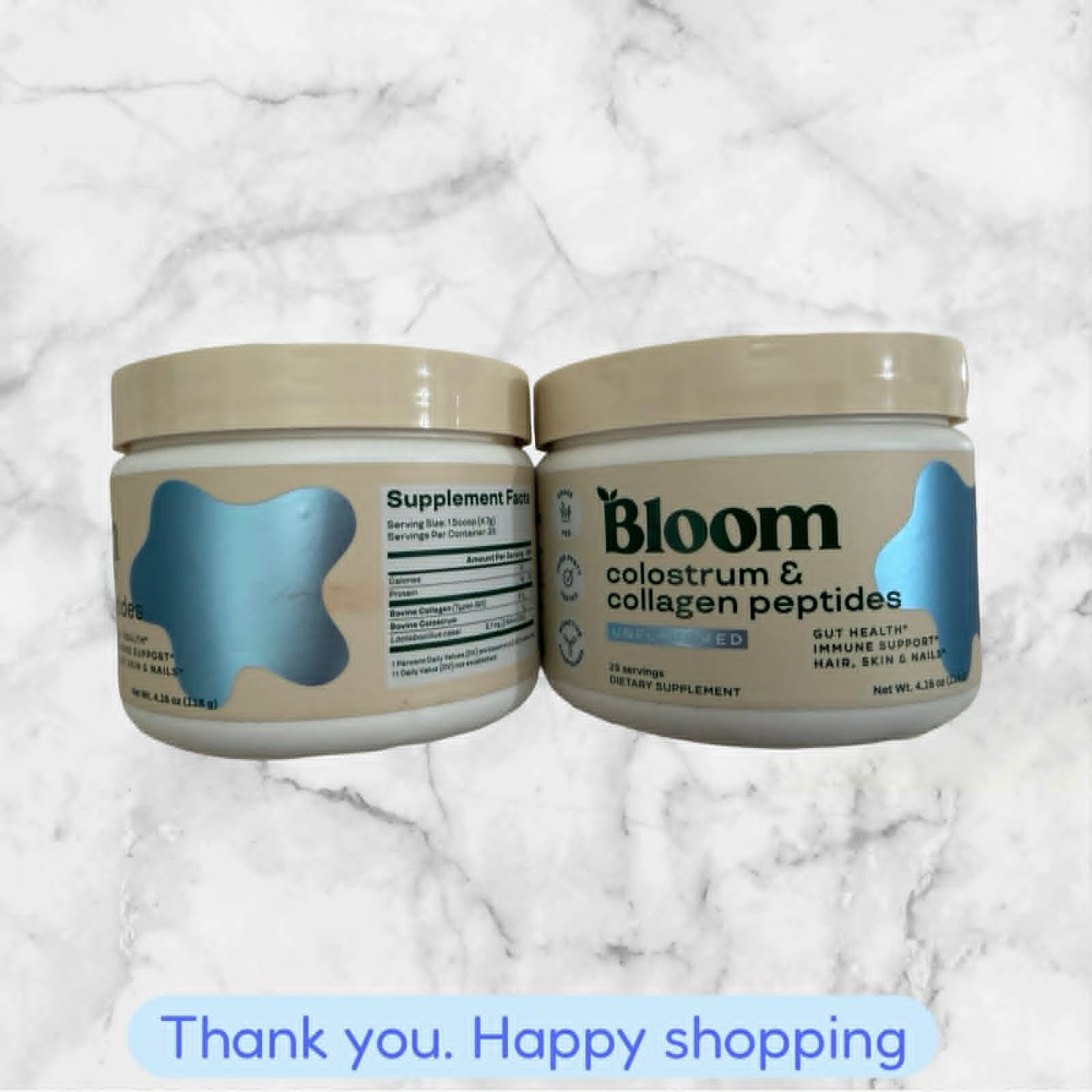 FOR 2 Bloom Colostrum & Collagen Peptides Unflavored 4.16 Oz EXP10/2026+ NEW