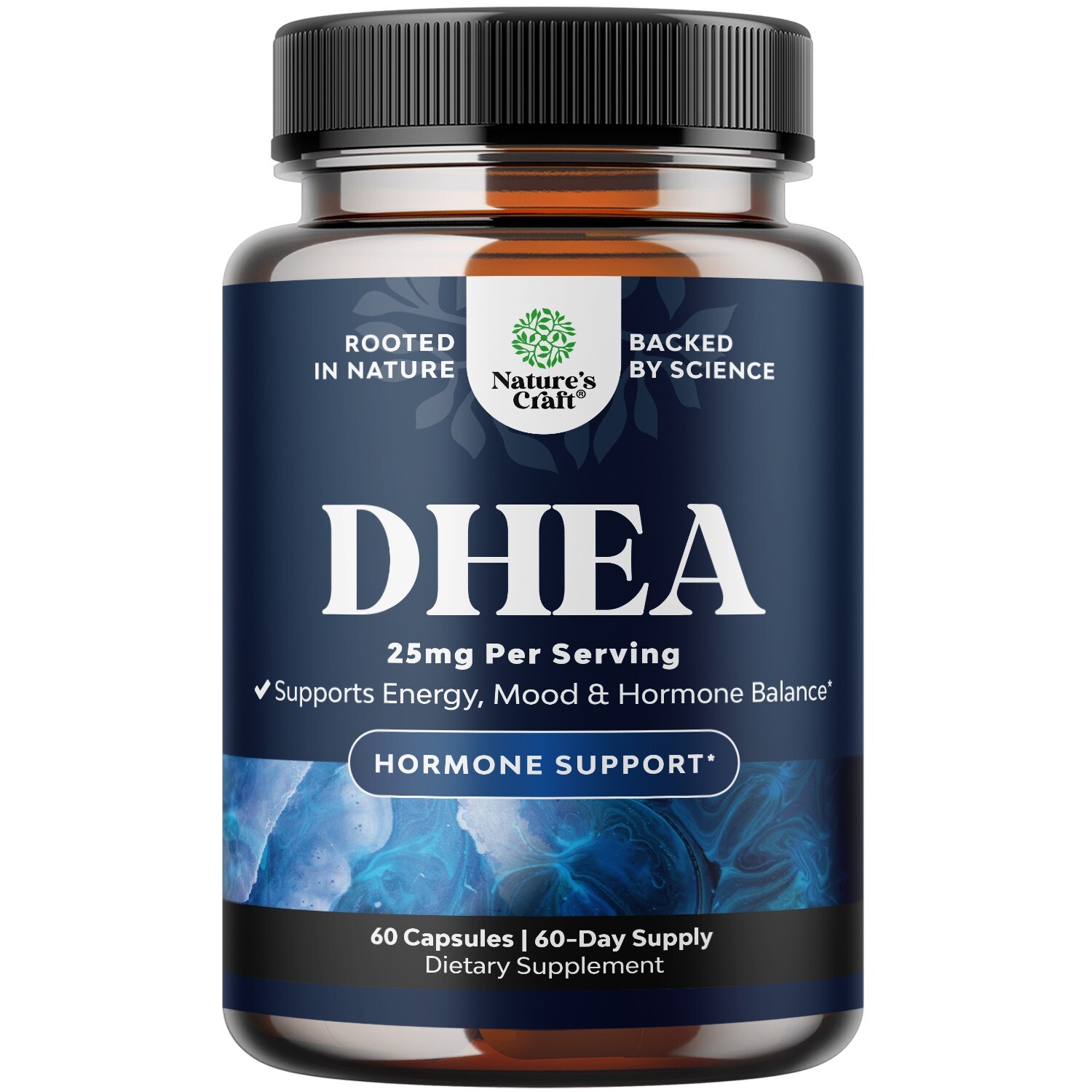 Pure DHEA 25mg for Women and Men – Extra Small Capsule High Absorption