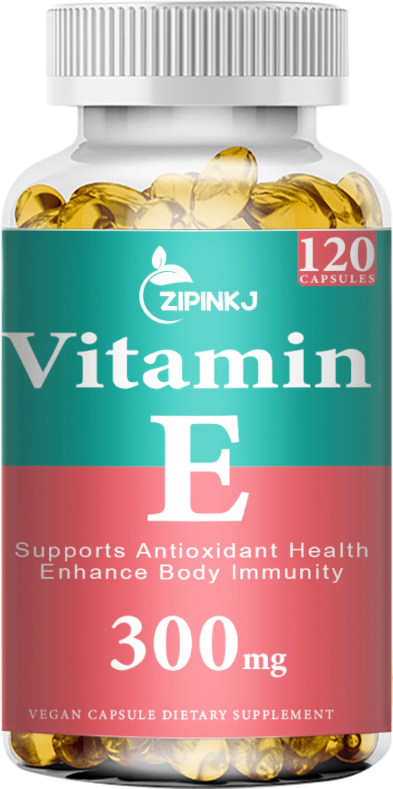 Vitamin E 120 Capsules 300mg Capsules – Supports Skin Hair Immune and Eye Health