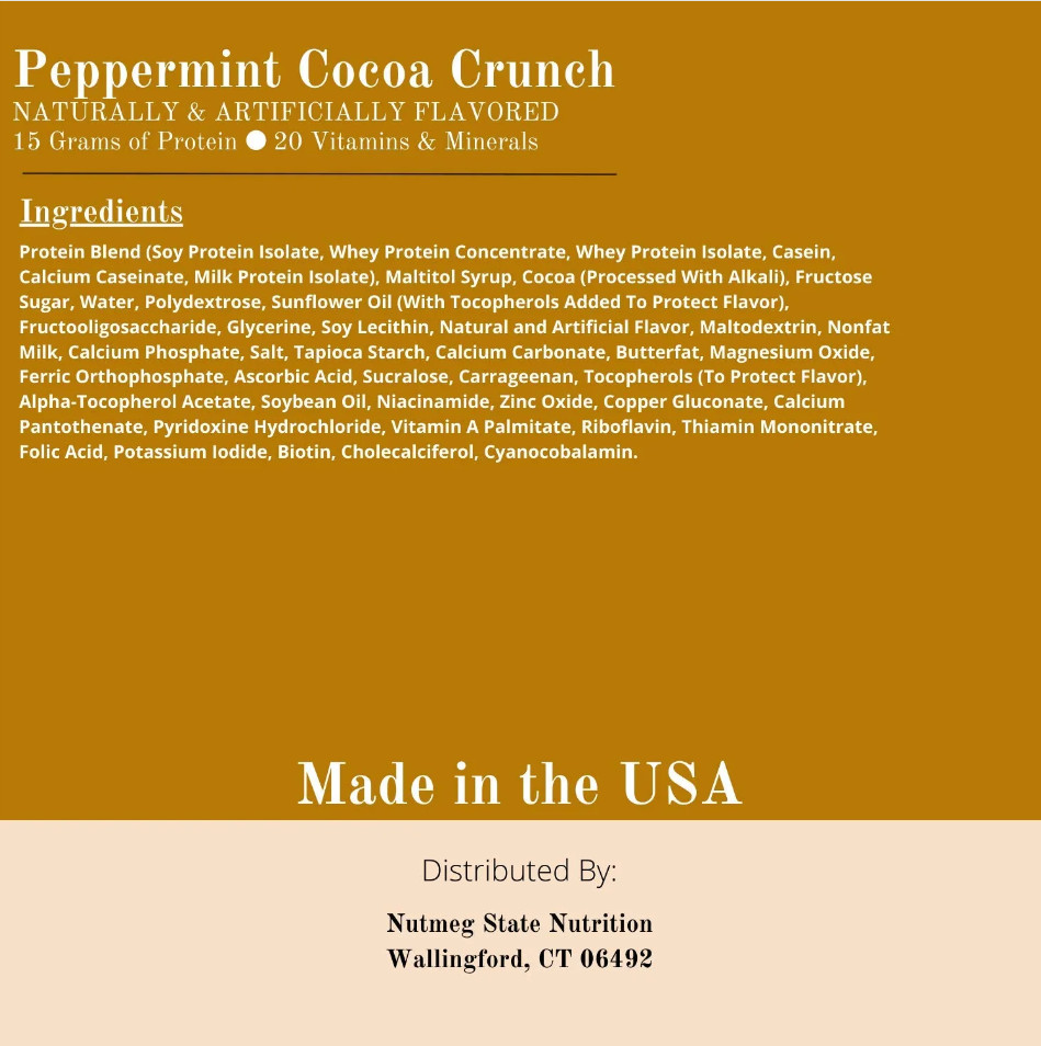 DPTG Crisp and Crunch Peppermint Cocoa Crunch Bar – Ideal Protein Compatible