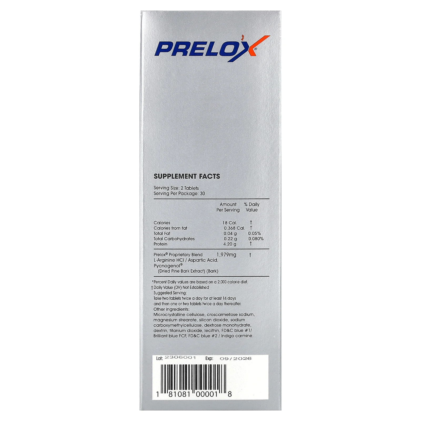 2 X Purity Products, Prelox�, 60 Tablets