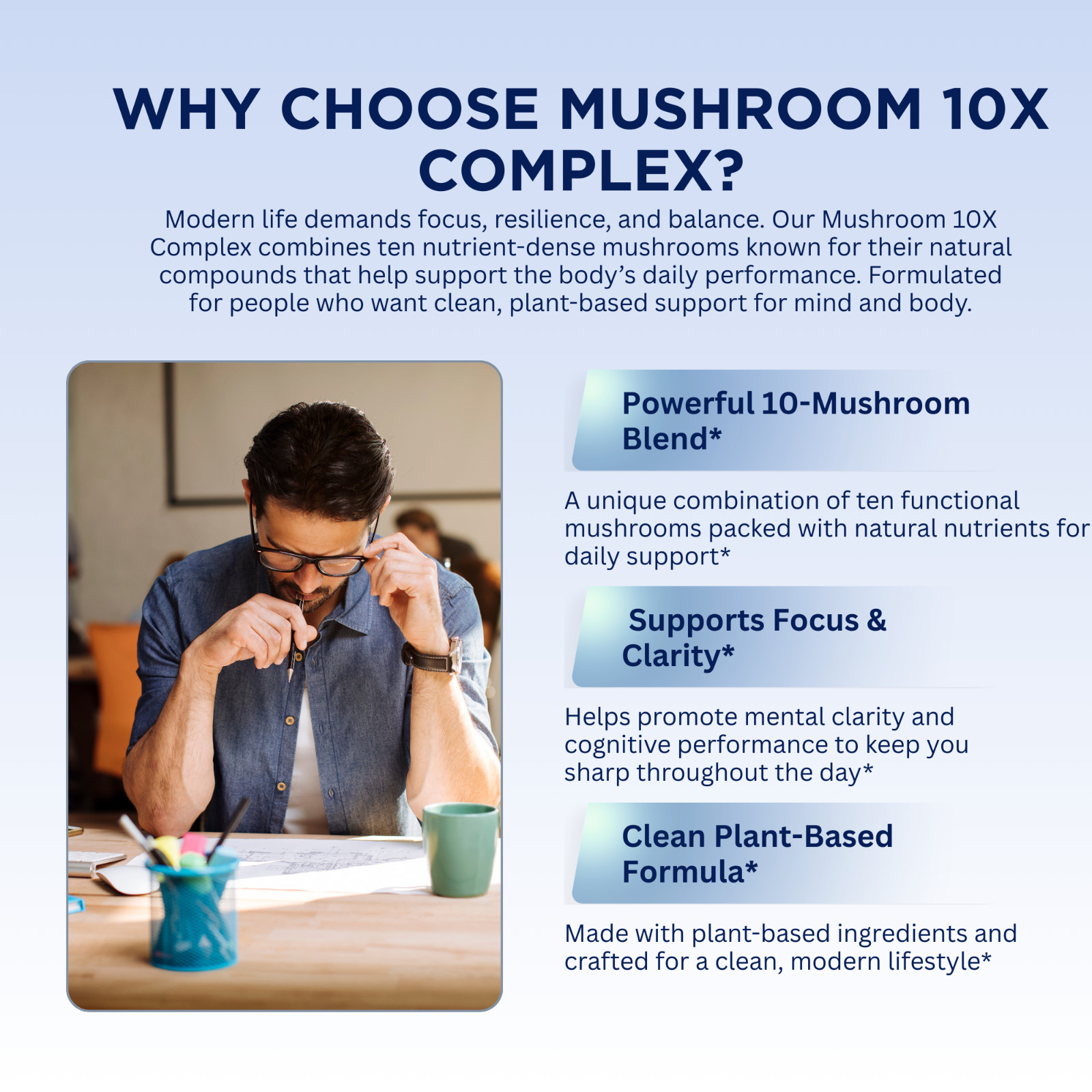 Pelican Mushroom 10X Complex – Immune & Wellness Support – 60 Capsules