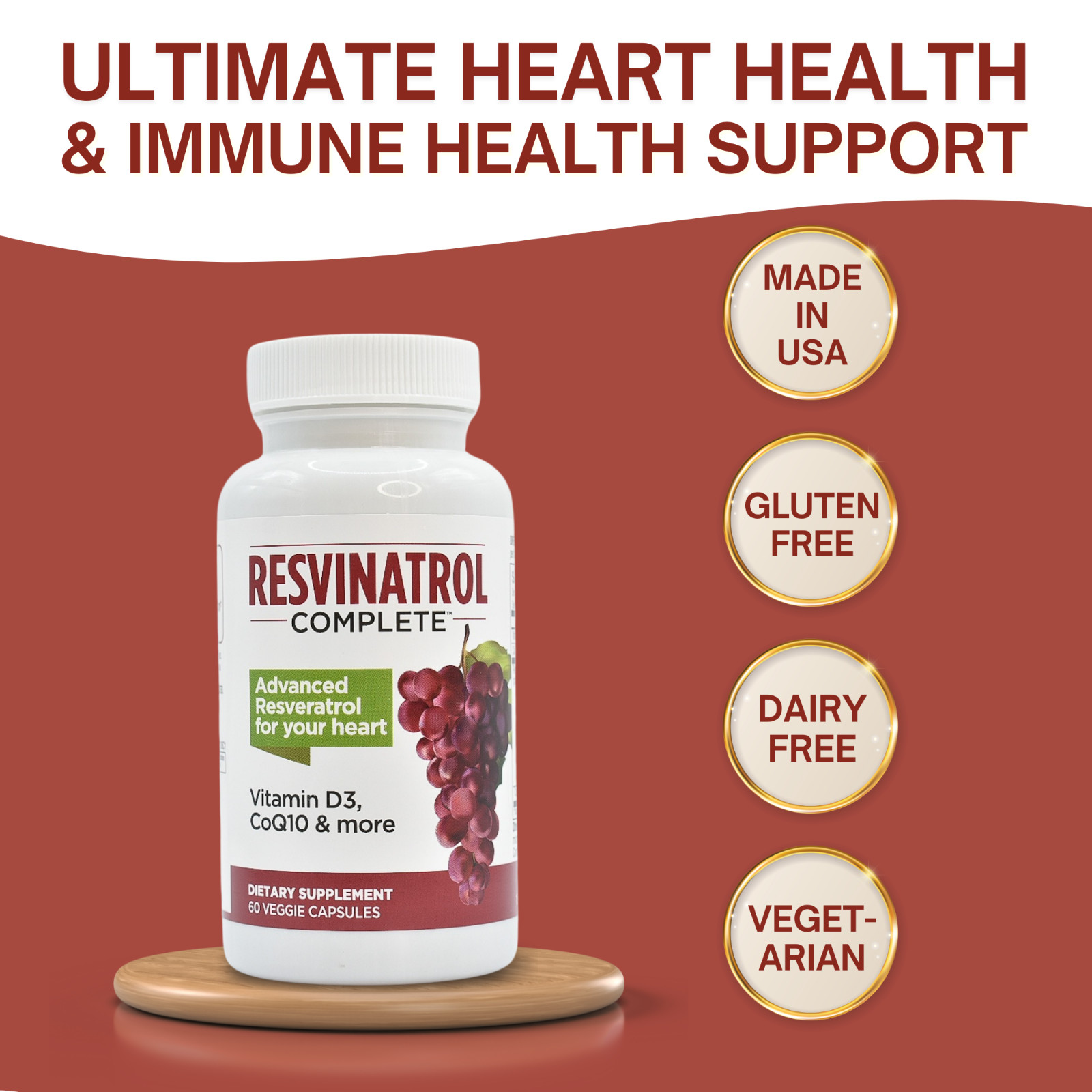 Resvinatrol Complete – Resveratrol – Supports Heart Health & More – 2 Pack