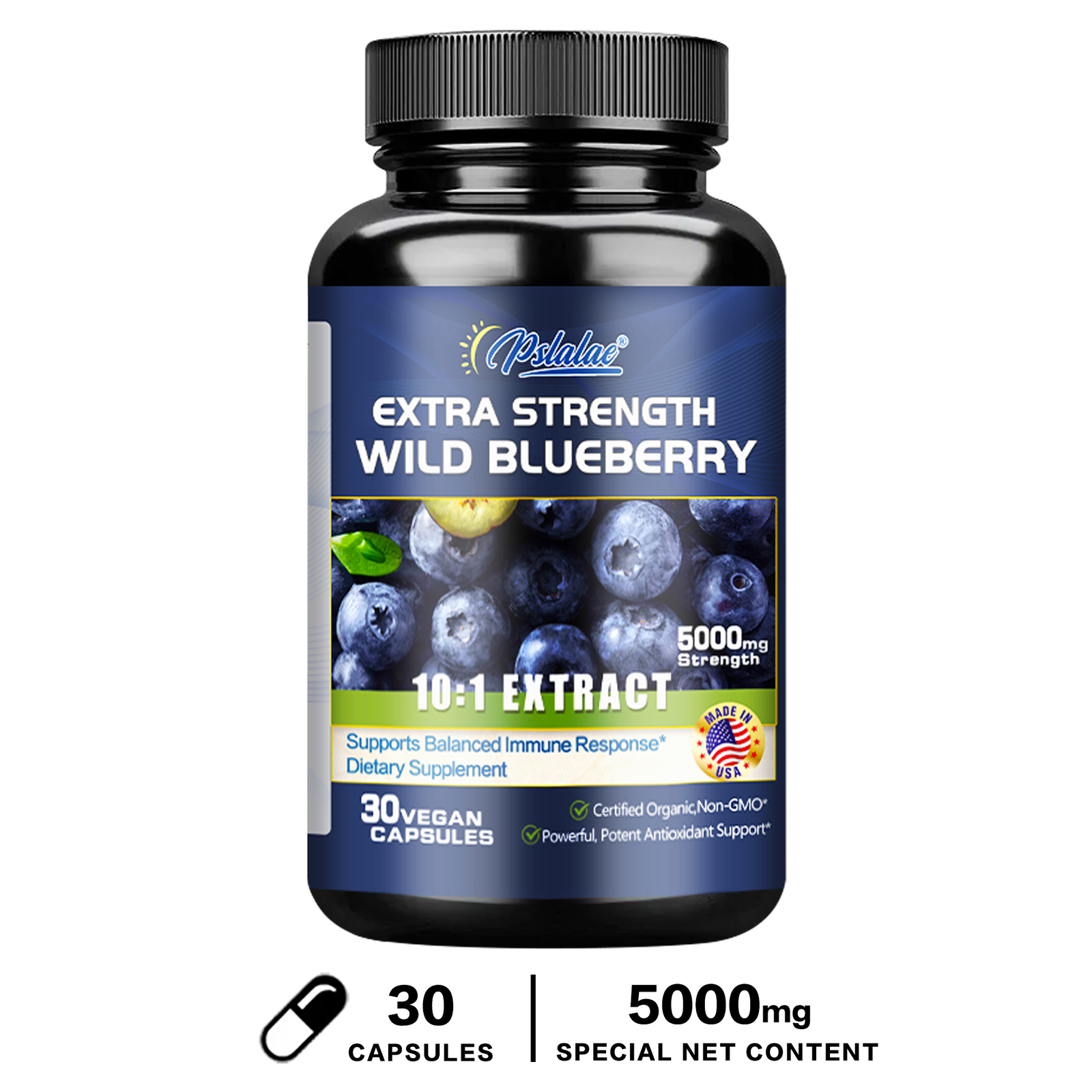Wild Blueberry 5000mg – Support Antioxidant, Brain Health, Boosts Vision Memory