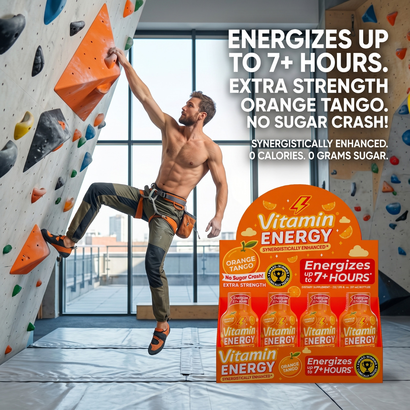 (24 Pack) Vitamin Energy® Extra Strength Orange Energy Shots, Clinically Proven