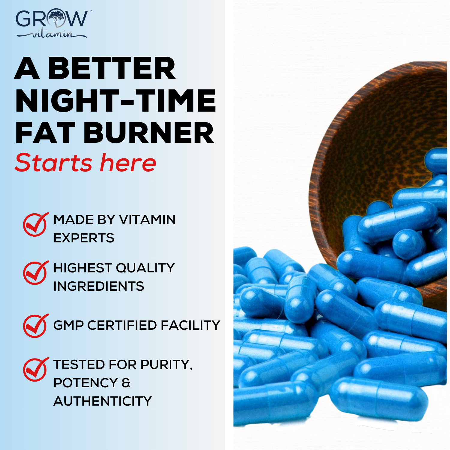 Grow Vitamin DuskBurn (60 Vegetarian Capsules)