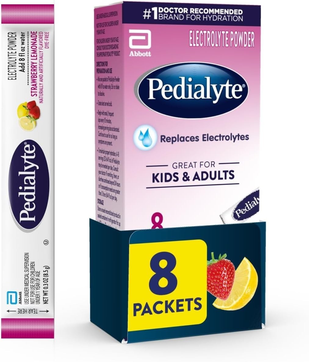 Dye-Free Electrolyte Powder Packets for Fast Hydration – Strawberry Lemonade,…