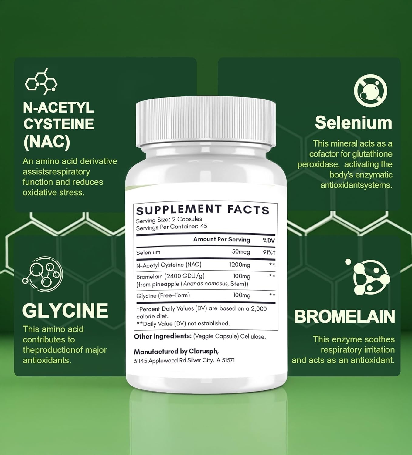 High Dose NAC Supplement 1200mg | N-Acetyl Cysteine Amino Acid Supplement.06/28*