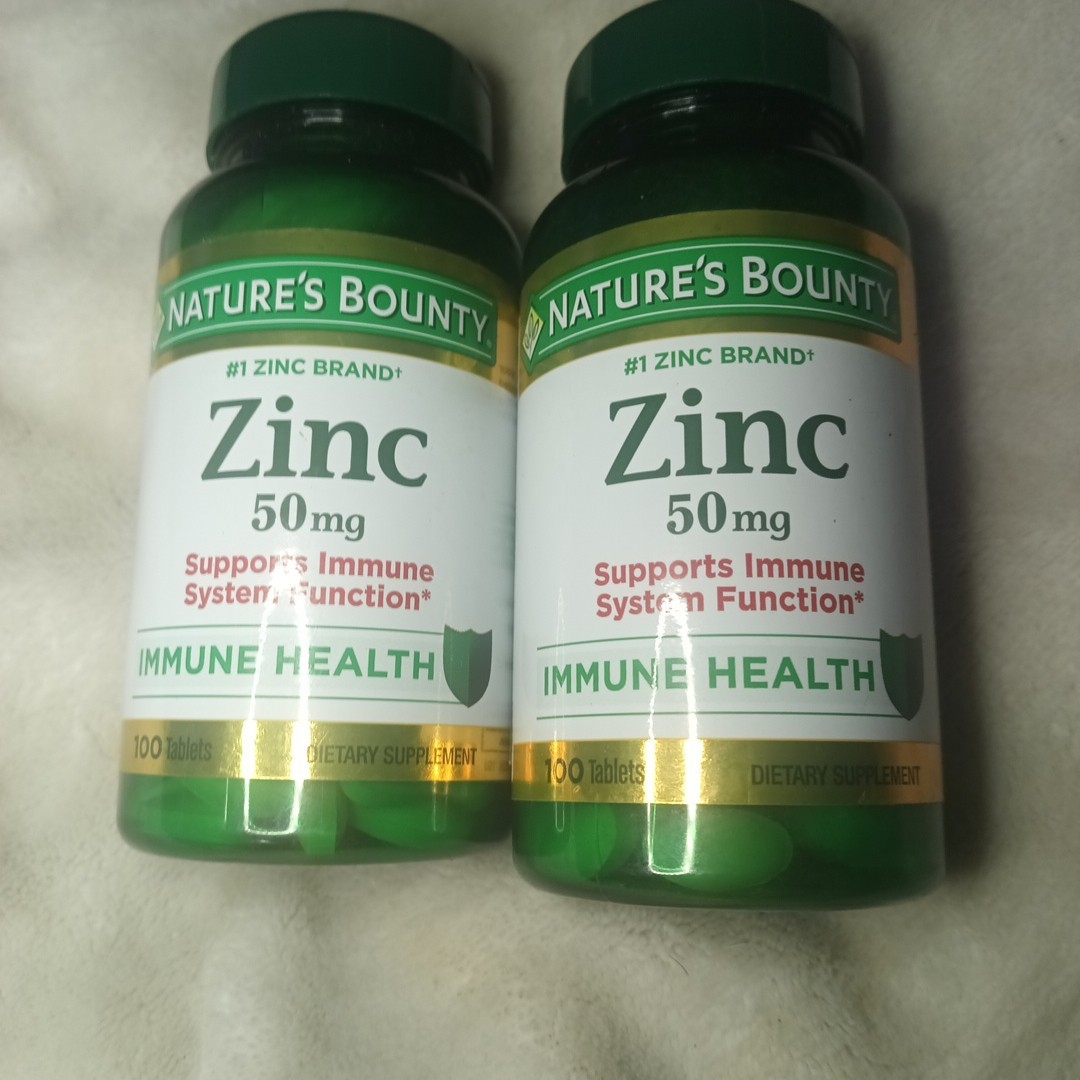 (2) Nature’s Bounty Zinc 50 mg 100 Tabs Supports Immune System EXP 03/26