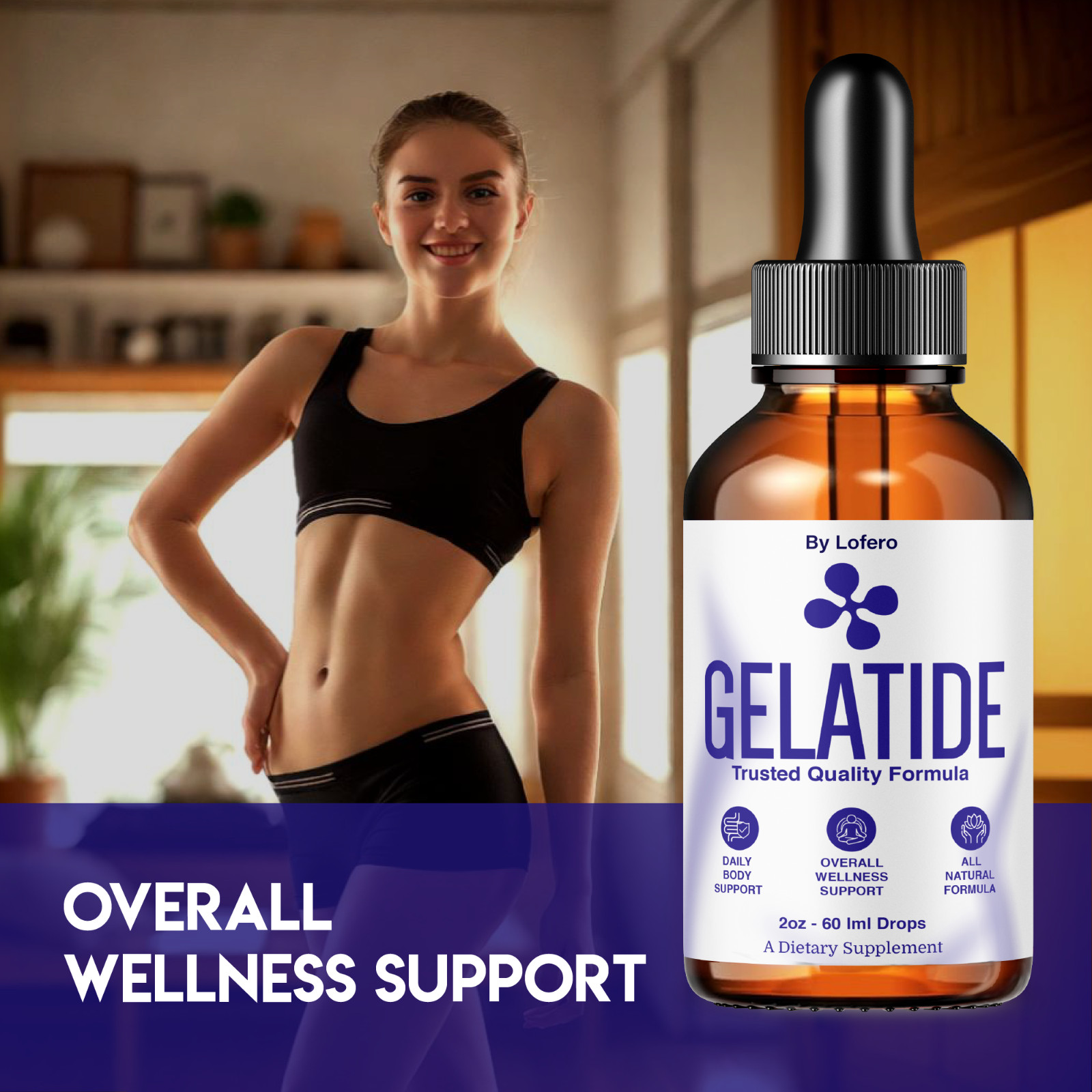 (2 Pack) Gelatide Weight Management Drops, Gelatide Daily Health Support (4oz)
