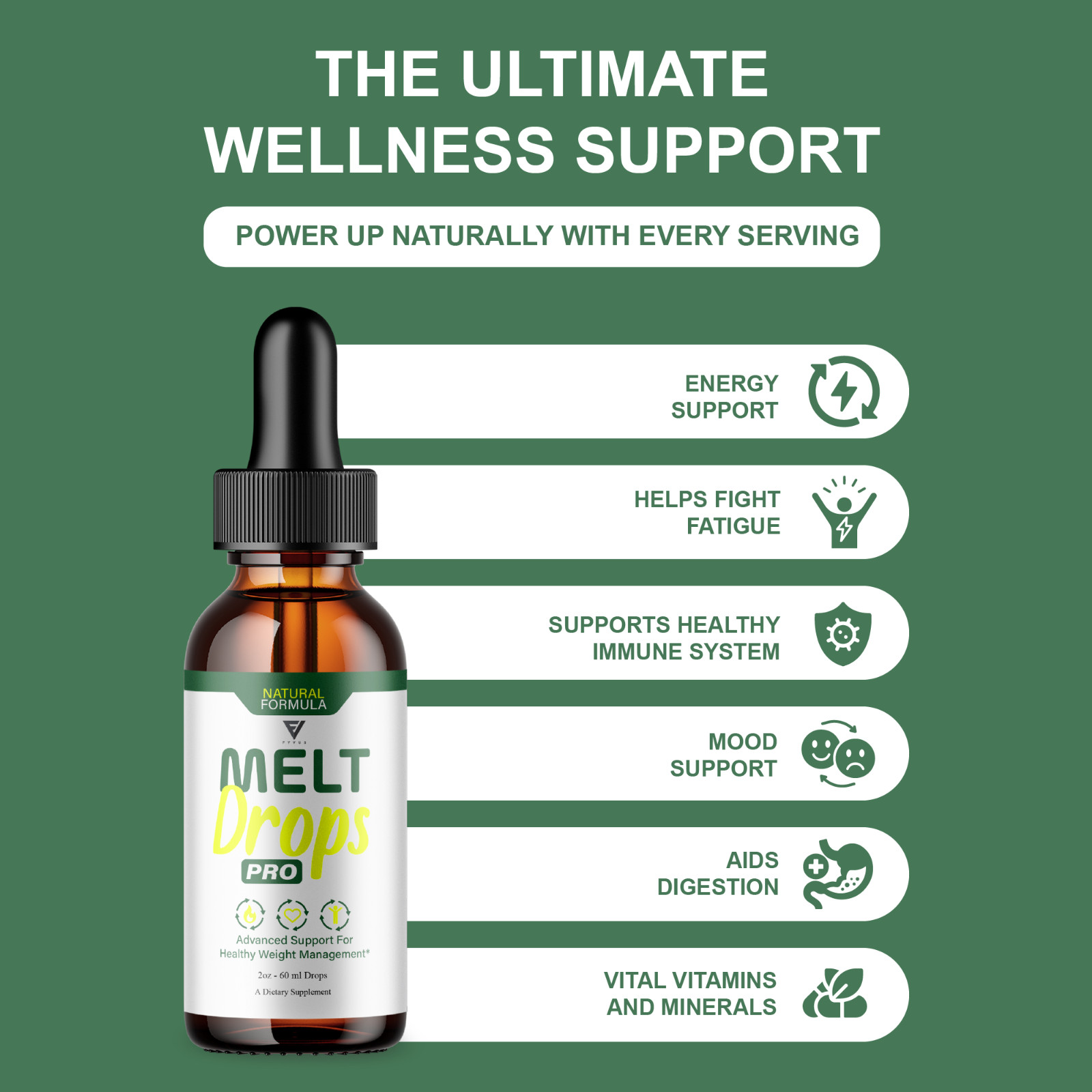 Melt Drops Pro Supplement, Melt Drops Pro Weight Management (2oz)