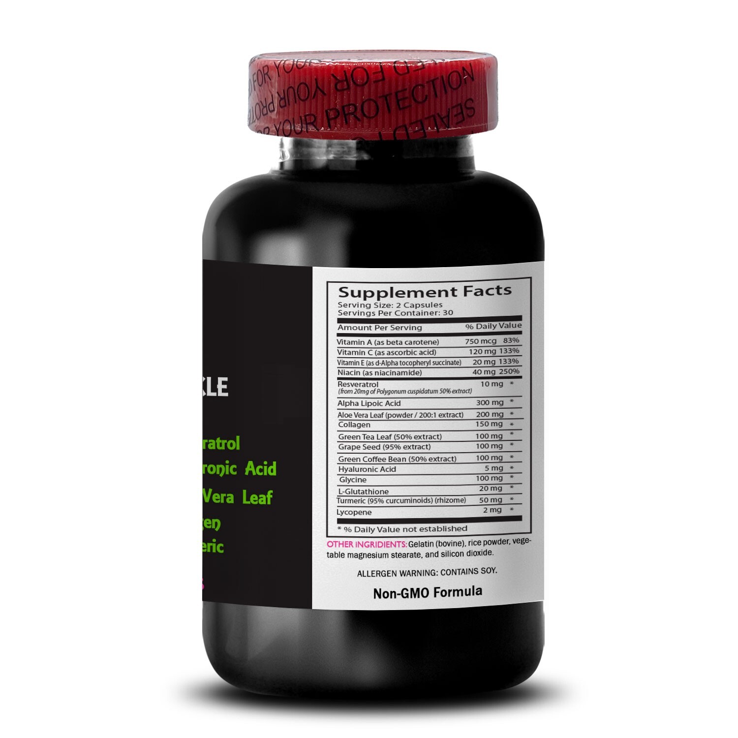 Green Tea – ANTI-WRINKLE COMPLEX WITH RESVERATROL – Grape Superfood 3B