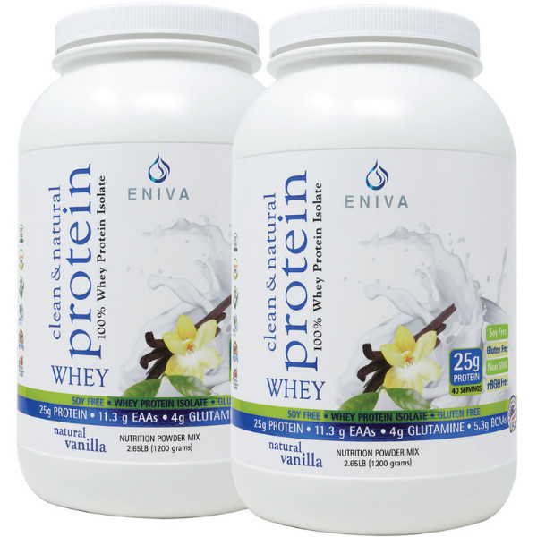 Eniva Clean & Natural 100% Protein Isolate Powder Grass Fed 76 Servings (5 lbs)