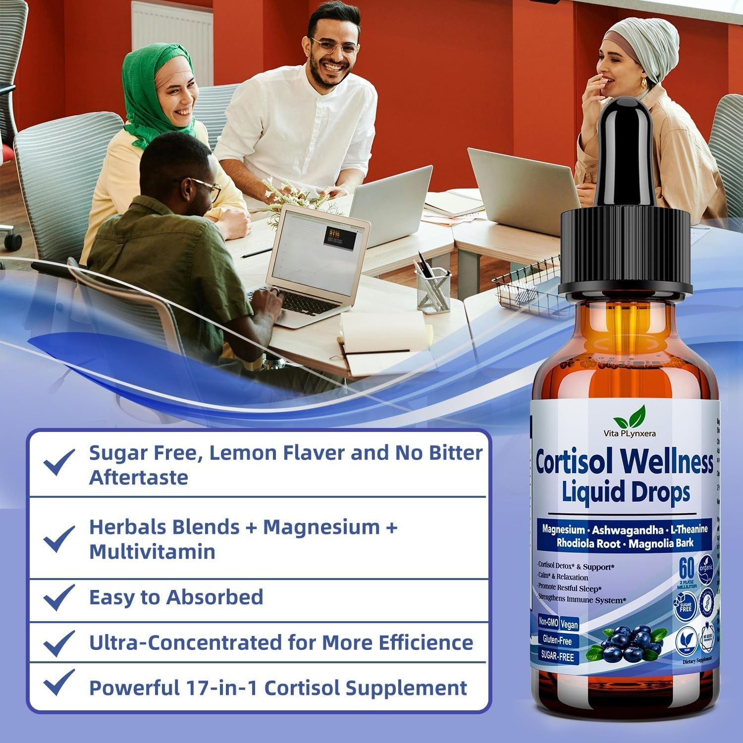 Cortisol Supplements for Women & Men 17-in-1 Cortisol Reducer Detox Manager w…